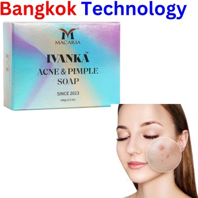 MACARIA Ivanka Acne & Pimples soap for pimples & oily skin & full body whitening soap(100 g)