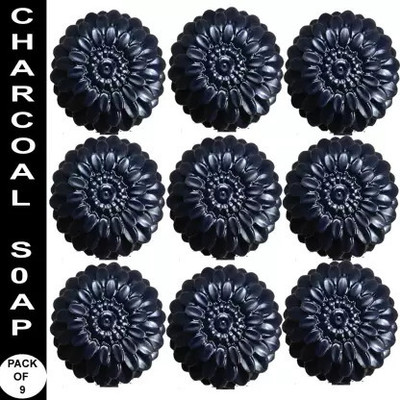 Kalah Herbals ACTIVATED CHARCOAL Natural Hand Made Soap Pack of 9(9 x 100 g)