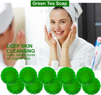 Groovy Garlic Goodness Green Tea Bath Soap (100GM) (PACK OF 10)(10 x 100 g)
