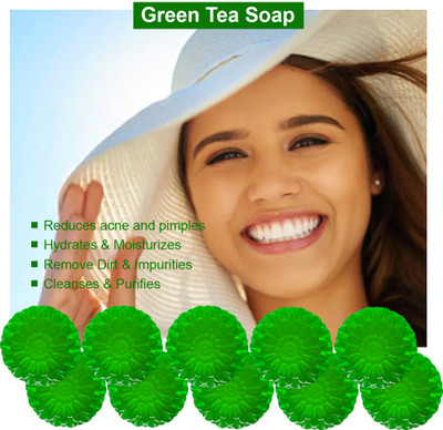 CHITAKSH Grapefruit Blast Green Tea Bathing Soap (100GM) (PACK OF 10)(10 x 100 g)