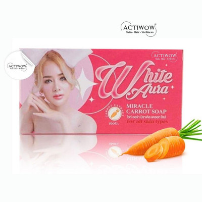 ACTIWOW White Aura Beauty Soap Refreshing with Pore Refining Carrot Formula(100 g)