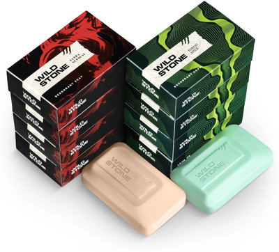 Wild Stone Soap Ultra Sensual & Forest Spice Combo for Men, 100gm Each(8 x 100 g)