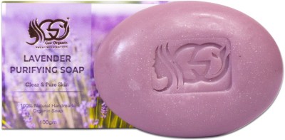 GEO ORGANIX Organic Handmade Lavender Soap | Natural Skincare Beauty Soap(Pack of 3)(3 x 100 g)