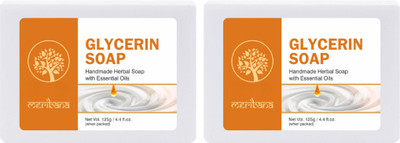 MeriBana Khadi Glycerin Soap Organic Handmade Anti Ageing Skin Soap(2 x 125 g)