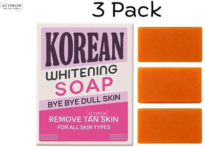 ACTIWOW Korean Soap with Glow Repair Whitening 3PCS(3 x 33.33 g)