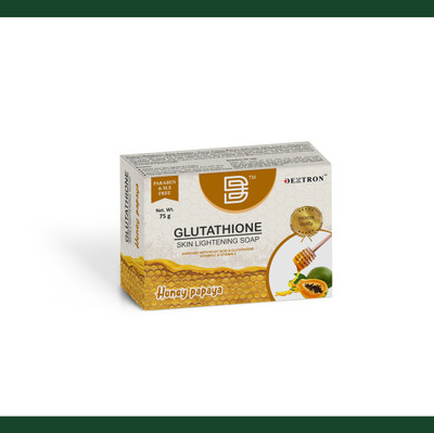 DEXTRON Glutathione Skin Lightening Soap with Vitamin C, E & Honey Papaya(75 g)