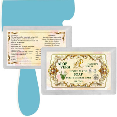 Pihaaru Pack of 2 Aloevera Soap – Chemical-Free Bath Bar(200g)[(2 x 100 g)