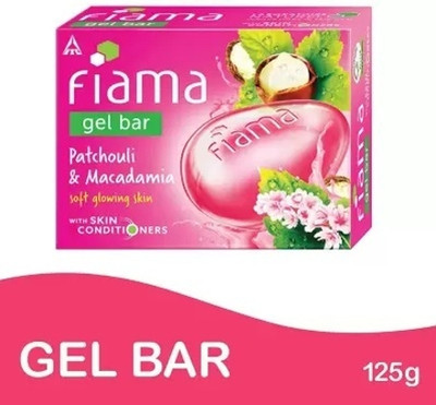 FIAMA Patchouli & Macadamia Gel Bar Soap Each 125g(3 x 125 g)