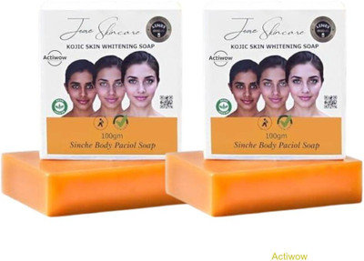 ACTIWOW Jiore Skincare Sinche Kojic Soap for Skin Whitening & Soft Finish Combo Set A01(2 x 100 g)