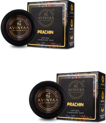 avinyaa Prachin Natural Luxury Bar with Charcoal, Frankincense, Ylang Ylang etc(2 x 85 g)