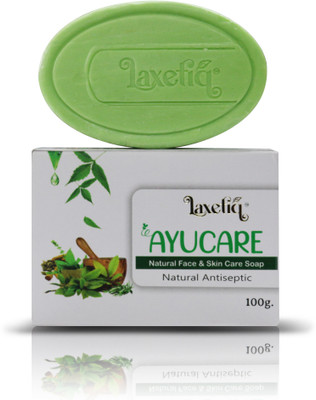 Laxetiq Ayucare Herbal Soap|Antiseptic Plus Moisturising Neem|Tulsi and AloeVera(100 g)