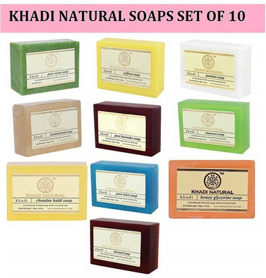 KHADI NATURAL Set of 10 soaps(125 g)