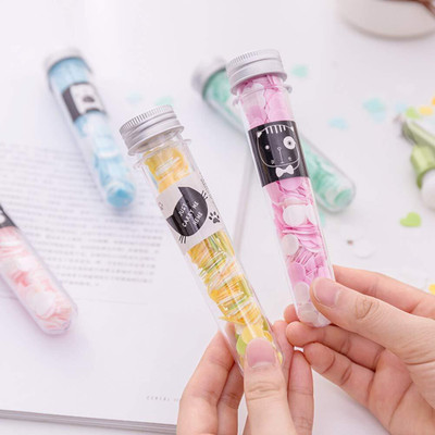 TRIGOP 2 Pcs Travel Soft Paper Soap Flower Design Tube Shape Bottle