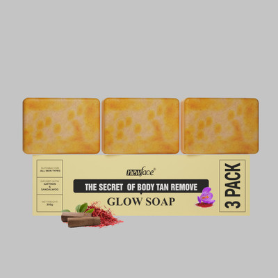 New Face Sandalwood & Saffron Magic Glow Soaps For Glowing Skin(3 x 100 g)