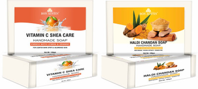 Bon Austin Vitamin C & Haldi Chandan Bathing Bar Soap Pack of 2 of 100Gms (200Gms)(2 x 100 g)