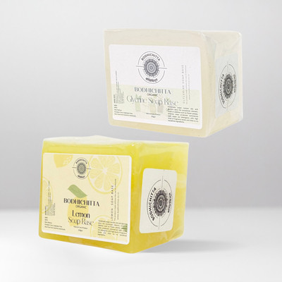 Bodhichitta Ultra Clear Transparent Glycerin & Lemon Soap Base Combo for DIY Soap Making(2 x 250 g)