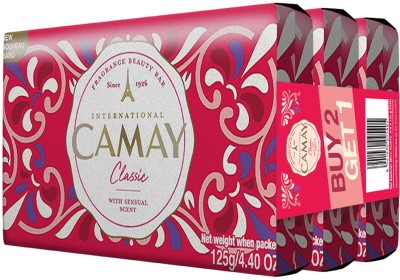 Camay Classic International Beauty Soap with Carnations & Roses(3 x 41.67 g)