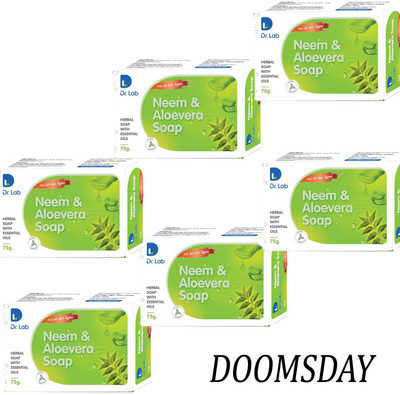 DOOMSDAY NEW DR LABS NEEM& ALOEVERA SOAP PACKOF -6(6 x 75 g)