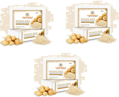 pureindia Potato Rice Soap Handmade for Reduces Tanning & Pigmentation Pack 3(3 x 100 g)