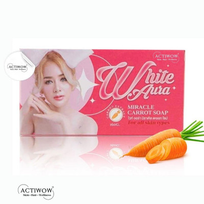 ACTIWOW White Aura Beauty Soap Vibrant with Natural Extracts Carrot Formula(100 g)