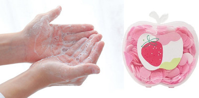 FRAILENO good quality 1 Pc shape Paper Soap in Plastic Box For Travel(10 g)