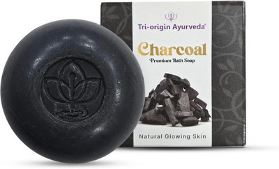 Tri-Origin Ayurveda Charcoal Bath Soap Tan Removal Pore Purification, Pimple Control Set Of 6(6 x 100 g)