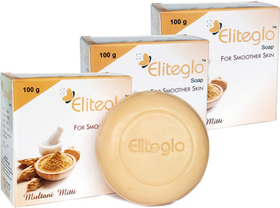 Eliteglo Multani Mitti Soap For Smoother Skin (Pack of 3)(3 x 100 g)