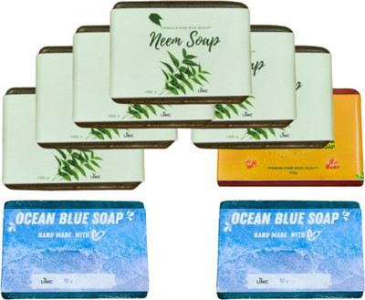 linic HERBAL NEEM SOAP(6), OCEAN BLUE(2), PAPAYA SOAP(1)(9 x 100 g)