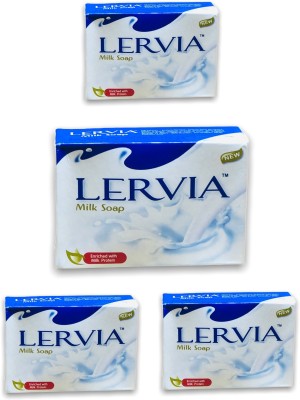 Lervia Milk Whitening Soap 100g (Pack Of 4)(4 x 100 g)