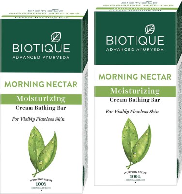 BIOTIQUE Morning Nectar Moisturizing Creme Bathing Bar(2 x 150 g)