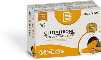 DEXTRON Glutathione Skin Lightening Soap Haldi Chandan Enriched for Radiant Skin(75 g)