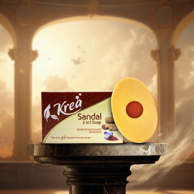 KREA 2 in 1 Sandal Soap Pack of 5 100gm(5 x 100 g)