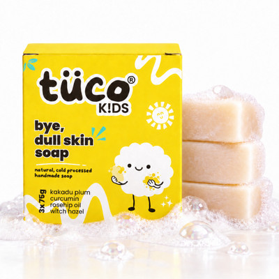 TuCo Kids Dull Skin Soap with Turmeric to Brighten Dull and Tanned Skin 3 x 75 g(3 x 75 g)