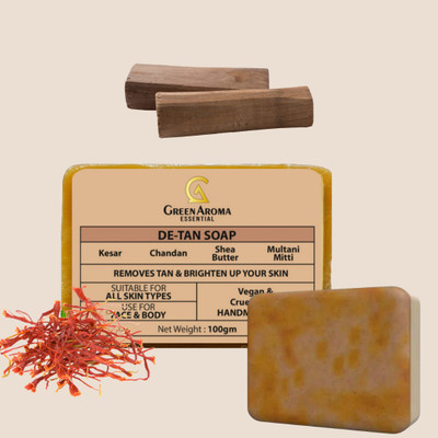 GreenAroma Essential Chandan Soap For Men and Women | EveryGhar Magic Soap For All Skin Types(100 g)