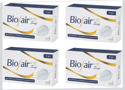 CUTIS Biofair Skin Brightening & Fairness Soap (75g, Pack of 4)(4 x 75 g)