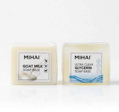 mihai Ultra Clear Transparent Glycerin & Goat milk Soap Base Combo for DIY Soap Making(2 x 1000 g)