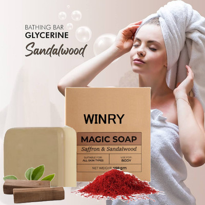 winry daily use best skin glowing soap Magic Soap Sandal Wood And Saffron (150 g)(150 g)