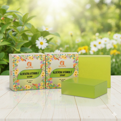 Ayurdaily Aloevera With Vitamin E Herbal Hand Made Soaps(2 x 100 g)