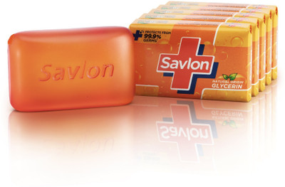 Savlon Glycerin Soap Bar With Germ Protection, Soap for Women & Men, For All Skin Types(5 x 120 g)