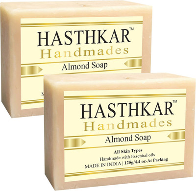HASTHKAR Handmades Glycerine Almond Soap-125gm pack of 2(2 x 125 g)