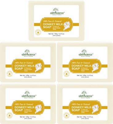 Earth Science Ayurveda Milk Bath Soap made with Natural Oils(5 x 125 g)