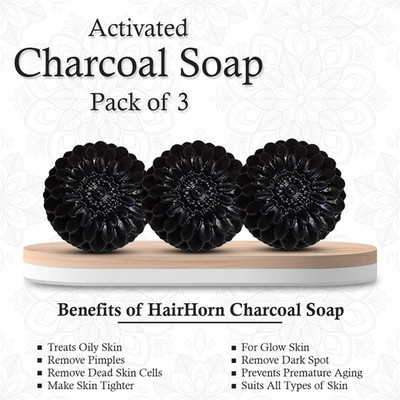 BadaHair BADA HAIR ACTIVATED CHARCOAL SOAP COMBO PACK OF -3(3 x 100 g)
