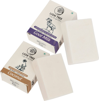 Lion Tree Handmade Goat Milk & Coconut Soap With Goodness Of Mango Butter & Vitamin E(2 x 110 g)