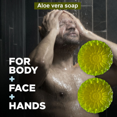 Groovy Rejuvenating Green Tea Aloe Vera Soap (100GM) (PACK OF 2)(200 g)