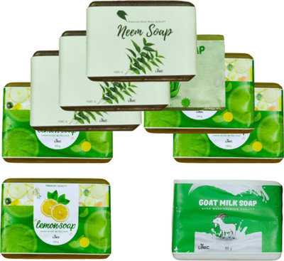 linic HERBAL NEEM SOAP(3), ALOE VERA(1), LEMON(4), GOAT MILK(1)(9 x 100 g)