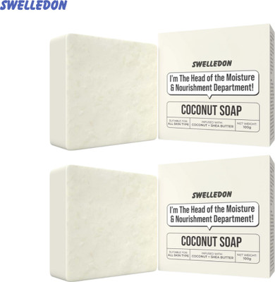 SWELLEDON Magic Soap Coconut Soap with Shea Butter Refreshing Organic Skin Care(2 x 100 g)