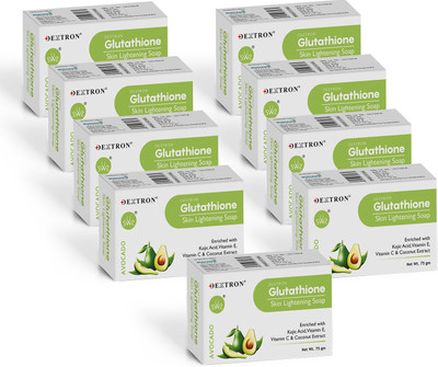 DEXTRON Skin Lightening Soap With Glutathione,Kojic Acid,Avocado Extract Vitamin,E & C(9 x 75 g)