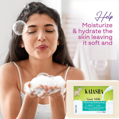 KAIASHA Handmade Moisturizing Soap Natural Goat Milk Soap Alcohol Free for Soap(150 g)
