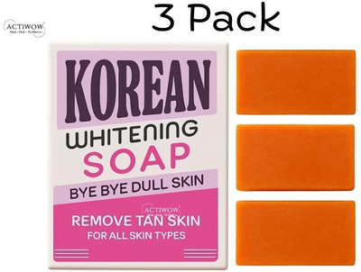 ACTIWOW Korean Soap Herbal Tan Removal Bar 3PCS(3 x 33.33 g)