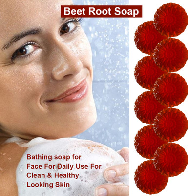 TERIHAR Pear Perfect Beet Root Bathing Soap (100GM) (PACK OF 10)(10 x 100 g)